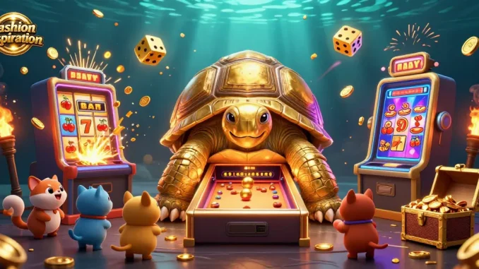 Engage with Fashion inspiration at casinos featuring golden tortoise pinball action and exciting gaming elements.